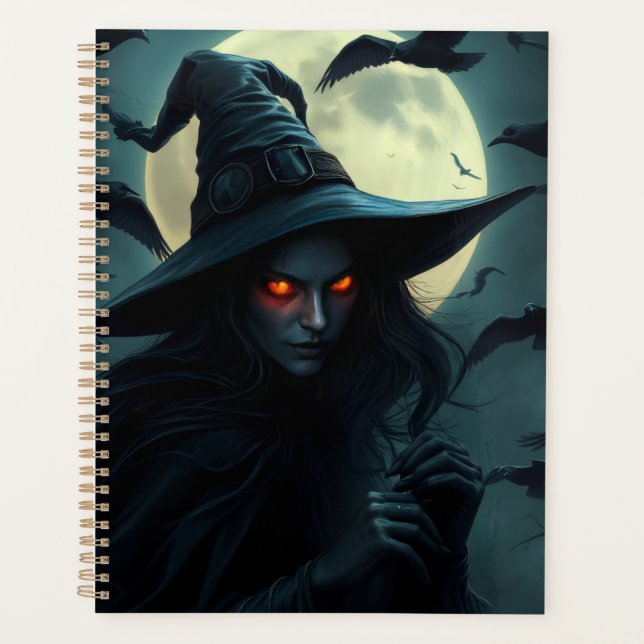 Agenda Dark Witch Halloween Planner | Gothic Aesthetic (Anverso)