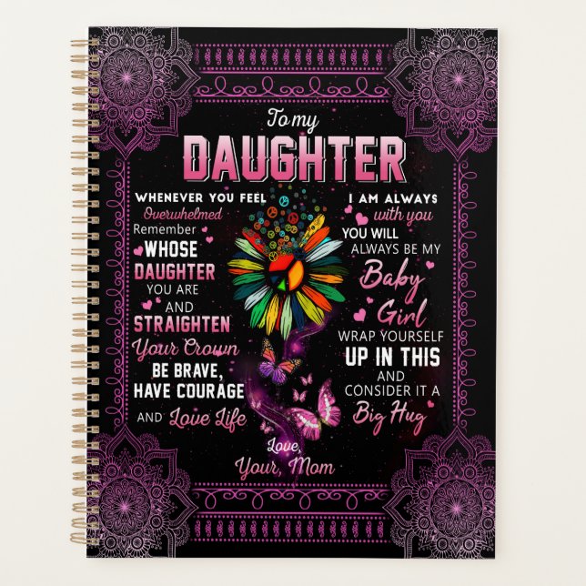 Agenda Daughter Gift | Carta A Mi Hija De Mamá (Anverso)