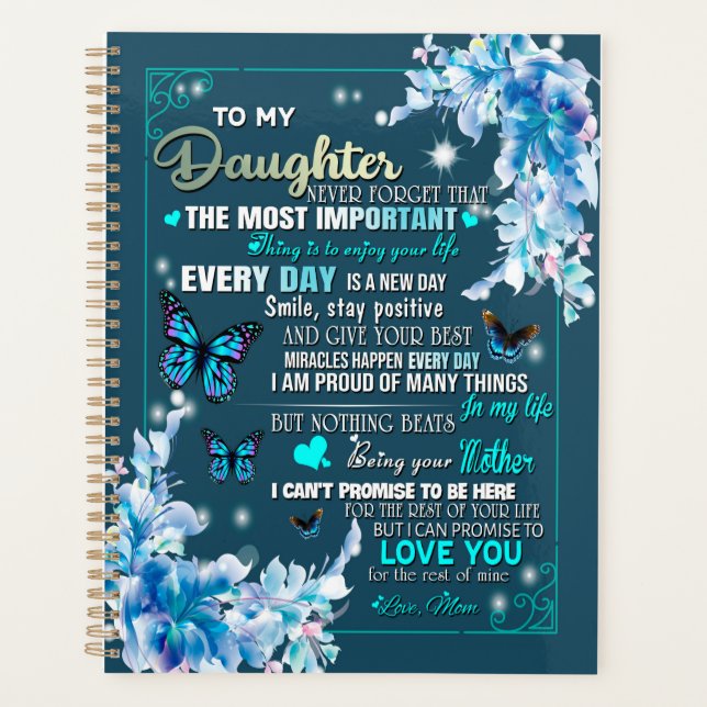 Agenda Daughter Gift | Carta A Mi Hija De Mamá (Anverso)