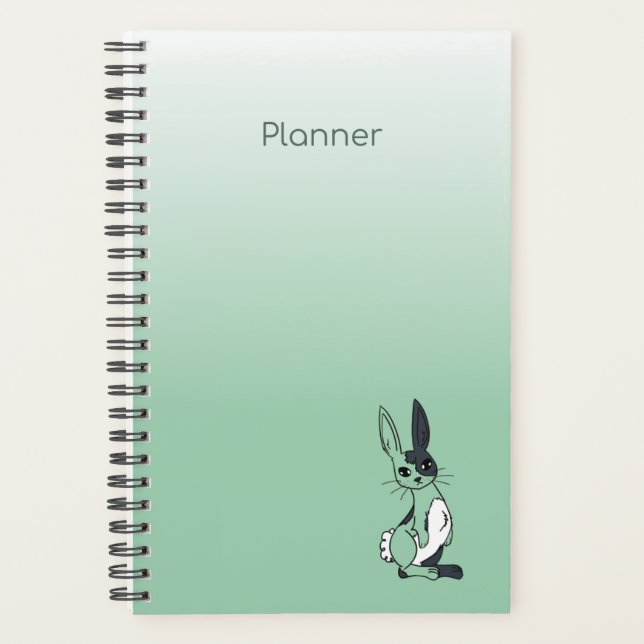 Agenda de conejo arlequín verde (Anverso)