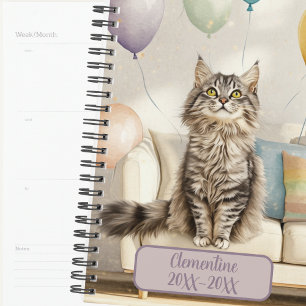 Agenda de Gatos Tabby Party sin Fechas