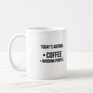 Agenda de Hoy Café y Evitando a la Gente Taza