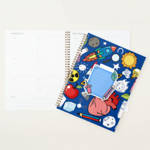 Agenda De vuelta a la escuela. Pegatinas escolares