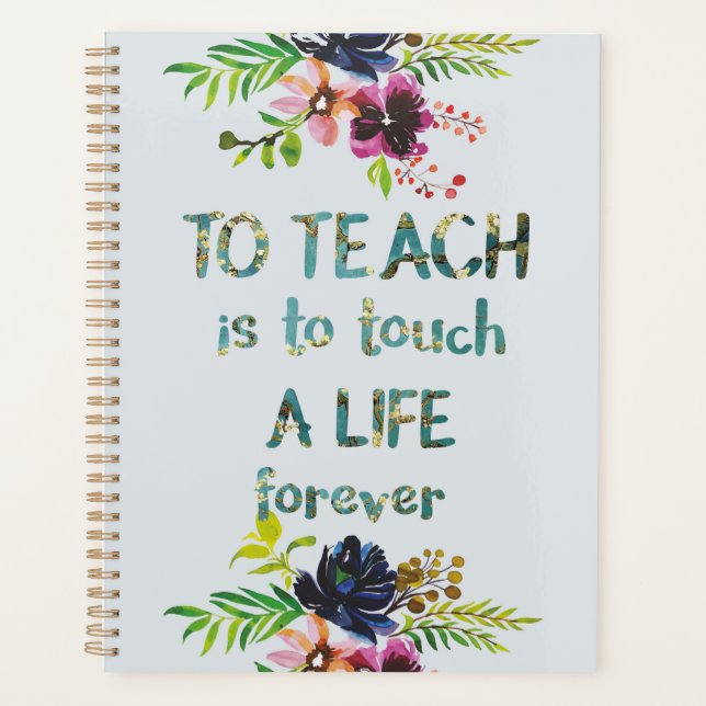 Agenda De vuelta a la escuela profesor cita tipografía (Anverso)