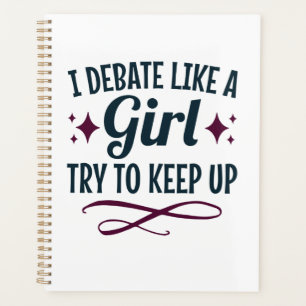 Agenda Debate como un Chica trata de mantener el equipo d