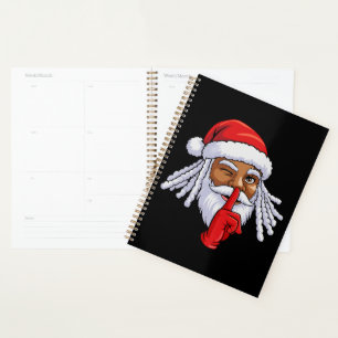 Agenda Decoración de fiesta de Navidad de Papá Noel afroa