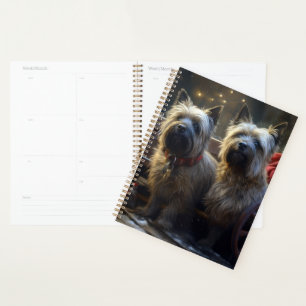 Agenda Decoración de los Navidades de Cairn Terrier Snowy