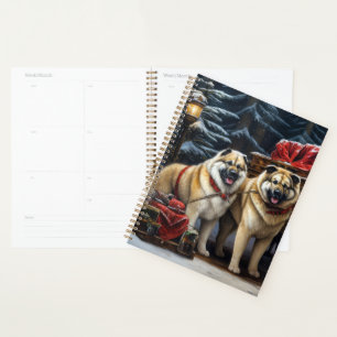 Agenda Decoración de los Navidades estadounidenses Akita