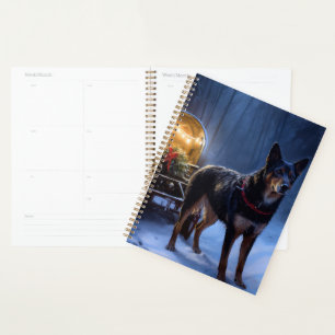 Agenda Decoración de Navidad Australian Kelpie Snowy Slei