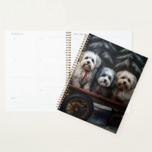 Agenda Decoración de Navidades Havanese Snowy Sleigh