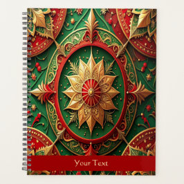 Agenda Decoración Navideña Verde Rojo
