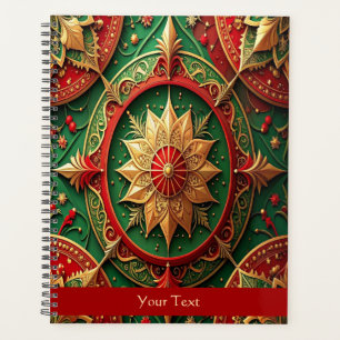 Agenda Decoración Navideña Verde Rojo