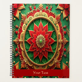 Agenda Decoración Navideña Verde Rojo