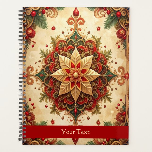 Agenda Decoración Navideña Verde Rojo (Anverso)