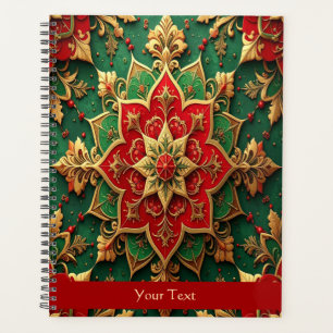 Agenda Decoración Navideña Verde Rojo