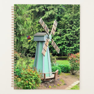 Agenda Decoración verde del jardín de molinos de viento