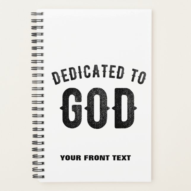 AGENDA DEDICADO A DIOS PERSONALIZABLE GUAY TEXTO NEGRO (Anverso)