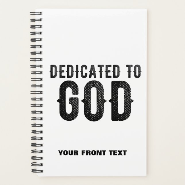 AGENDA DEDICADO A DIOS PERSONALIZABLE GUAY TEXTO NEGRO (Anverso)