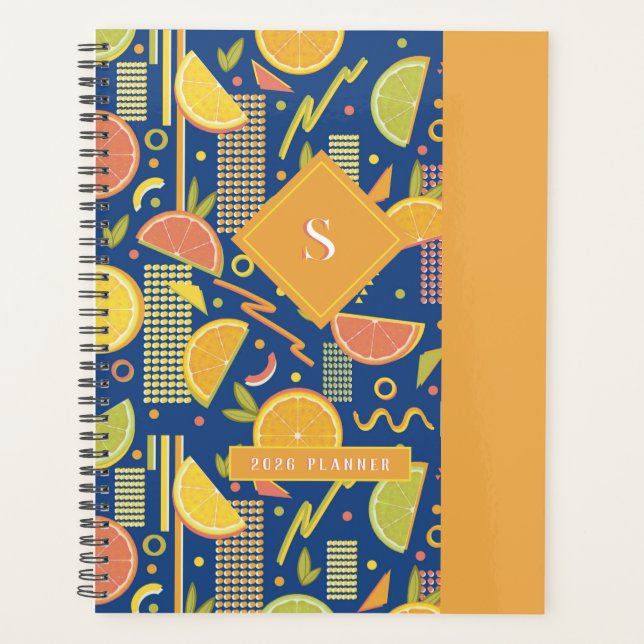 Agenda Deep Blue 80's Citrus Fruit Slices (Anverso)