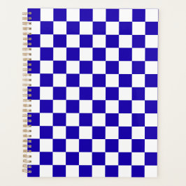 Agenda Deep blue checkered