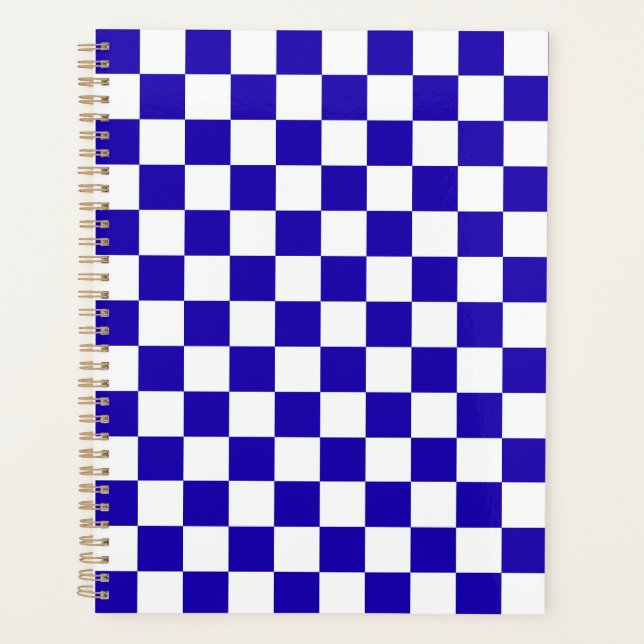 Agenda Deep blue checkered  (Anverso)