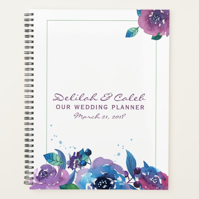 Agenda Deep Blue Morple Moody Boda Floral (Anverso)