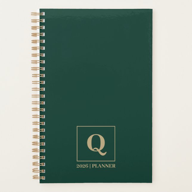 Agenda Deep Emerald Personalized Planner (Anverso)