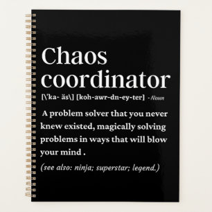 Agenda Definición divertida del coordinador del caos