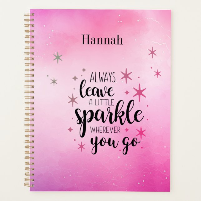 Agenda Dejar un poco de brillo mágico rosado (Anverso)