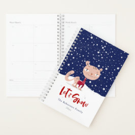 Agenda Déjenla nieve - Gato lindo en suéter invernal