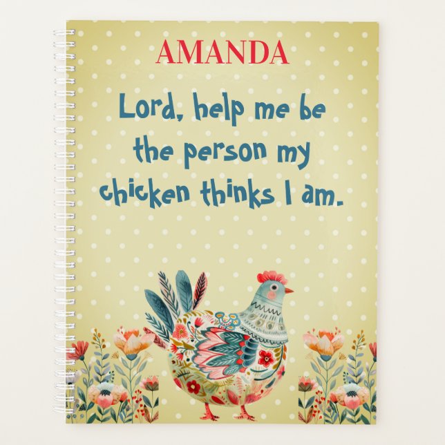 Agenda Déjenme ser la persona que mi pollo piensa - arte  (Anverso)