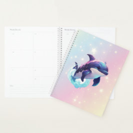 Agenda Delfín Pastel Arte Mágico Océano Fantasía