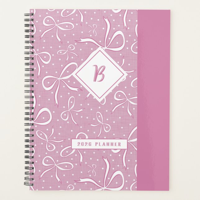 Agenda Delicados arcos de coqueta rosa (Anverso)