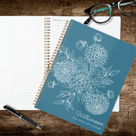 Agenda Delicate Country Flower Line Illustration