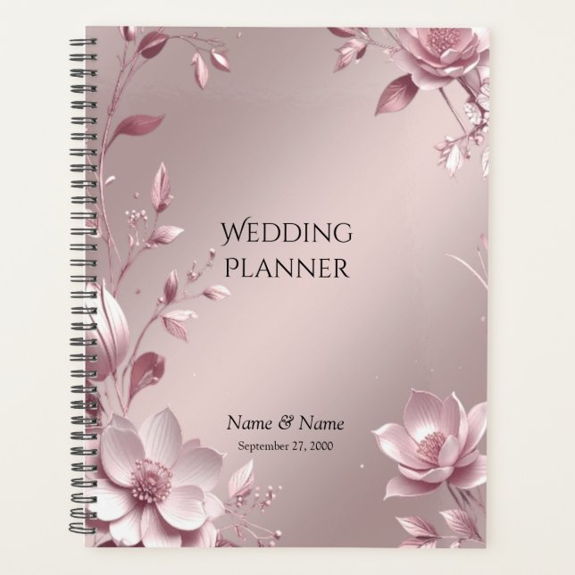 Agenda Delicate Pink Floral Planner (Anverso)