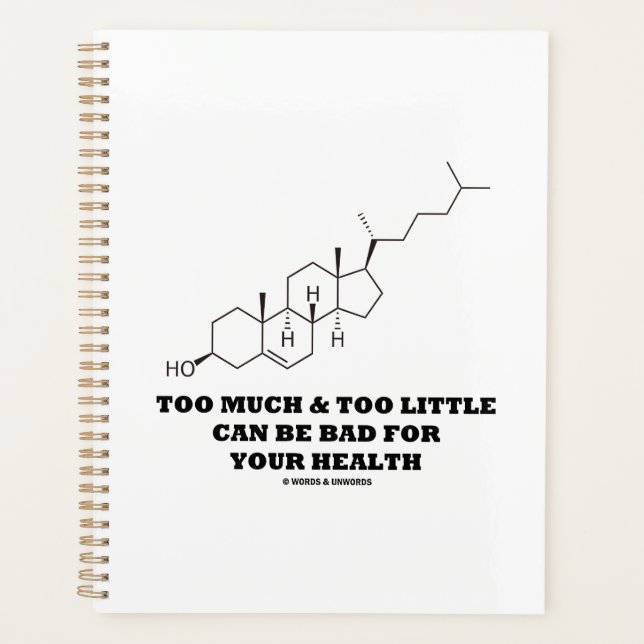 Agenda Demasiado Poco Malo Para El Colesterol De La Salud (Anverso)