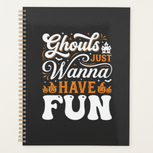 Agenda Demonios de Halloween Solo Quieren Divertirse Dise