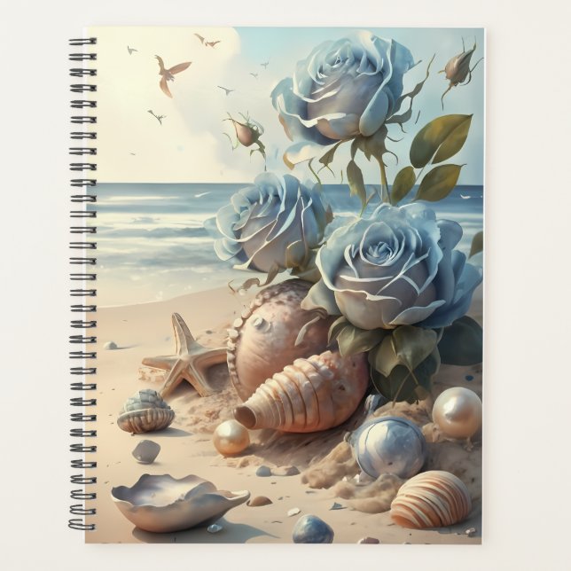 Agenda Denim Rosa y cubierta de Pearl Doted Planner (Anverso)