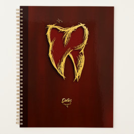 Agenda Dentista Dorado Ayudante Dental Elegante regalo