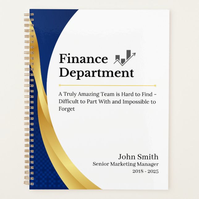 Agenda Departamento de Finanzas Personalizado (Anverso)