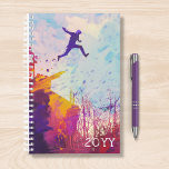 Agenda Deporte moderno de conducción libre de parkour<br><div class="desc">Impresión de un artista moderno sobre el popular y extremo deporte de parkour que se practica en una colorida calle urbana. Creado por Evco Studio www.zazzle.com/store/evcostudio</div>
