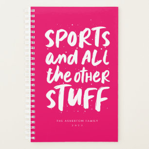 Agenda Deportes tipo cool familia rosa y blanca