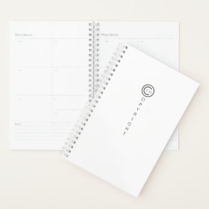 Agenda Derechos de autor Blanco tipográfico moderno