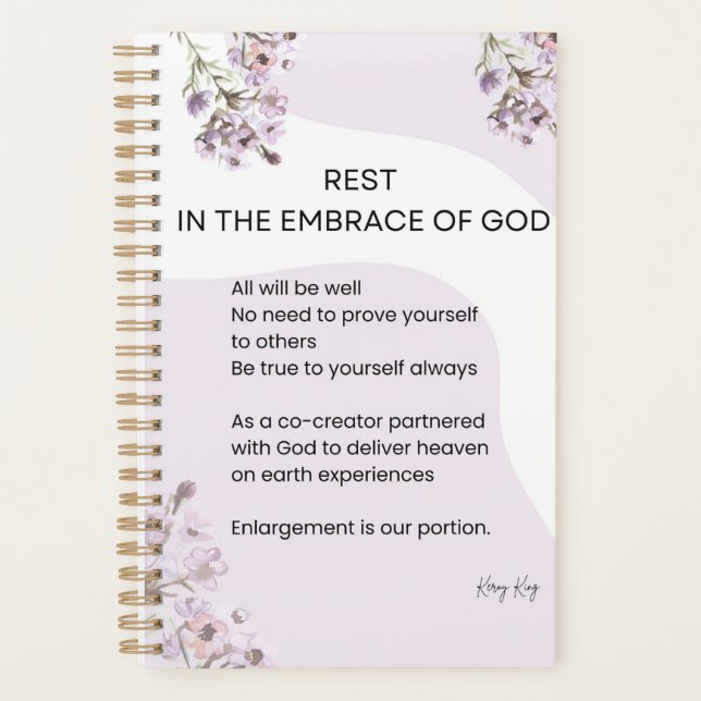 Agenda Descansa En El Abrazo Del Poema De Dios (Anverso)