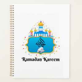 Agenda Deseos de Ramadan con elegante caligrafía árabe