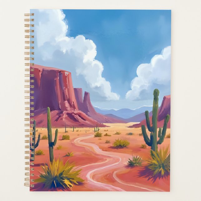 Agenda Desert Canyon | Cactus Nature Landscape (Anverso)