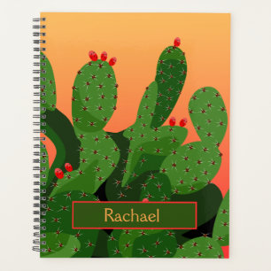 Agenda Desert Pricky Pear Cactus Sunset Personalizado