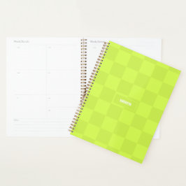 Agenda Destacador verde neon lime con control personaliza