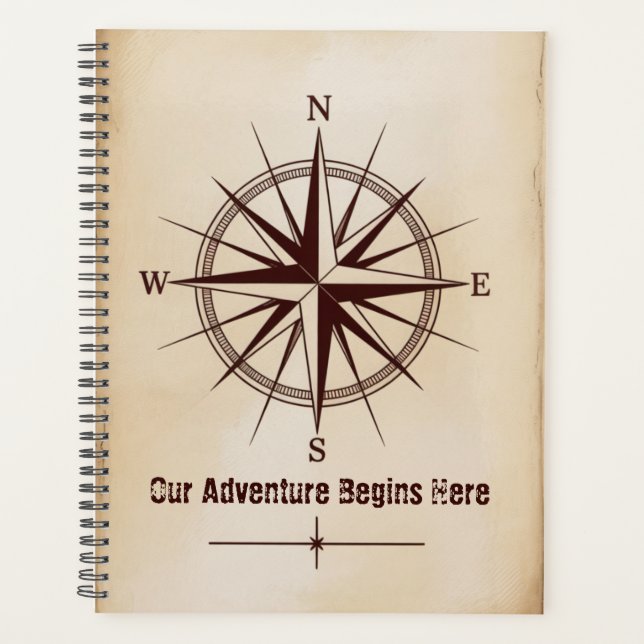 Agenda Destination Coordinates Compass | Travel Wedding (Anverso)