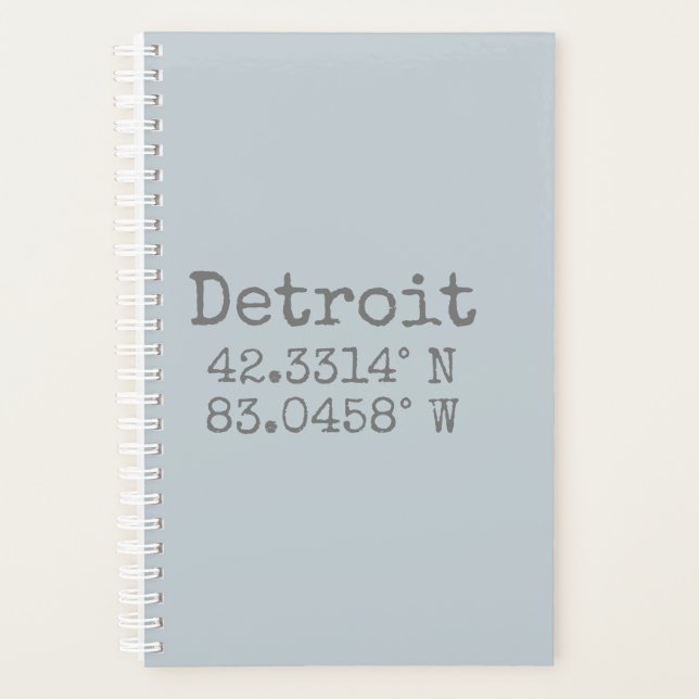 Agenda Detroit Latitude Longitud (Anverso)